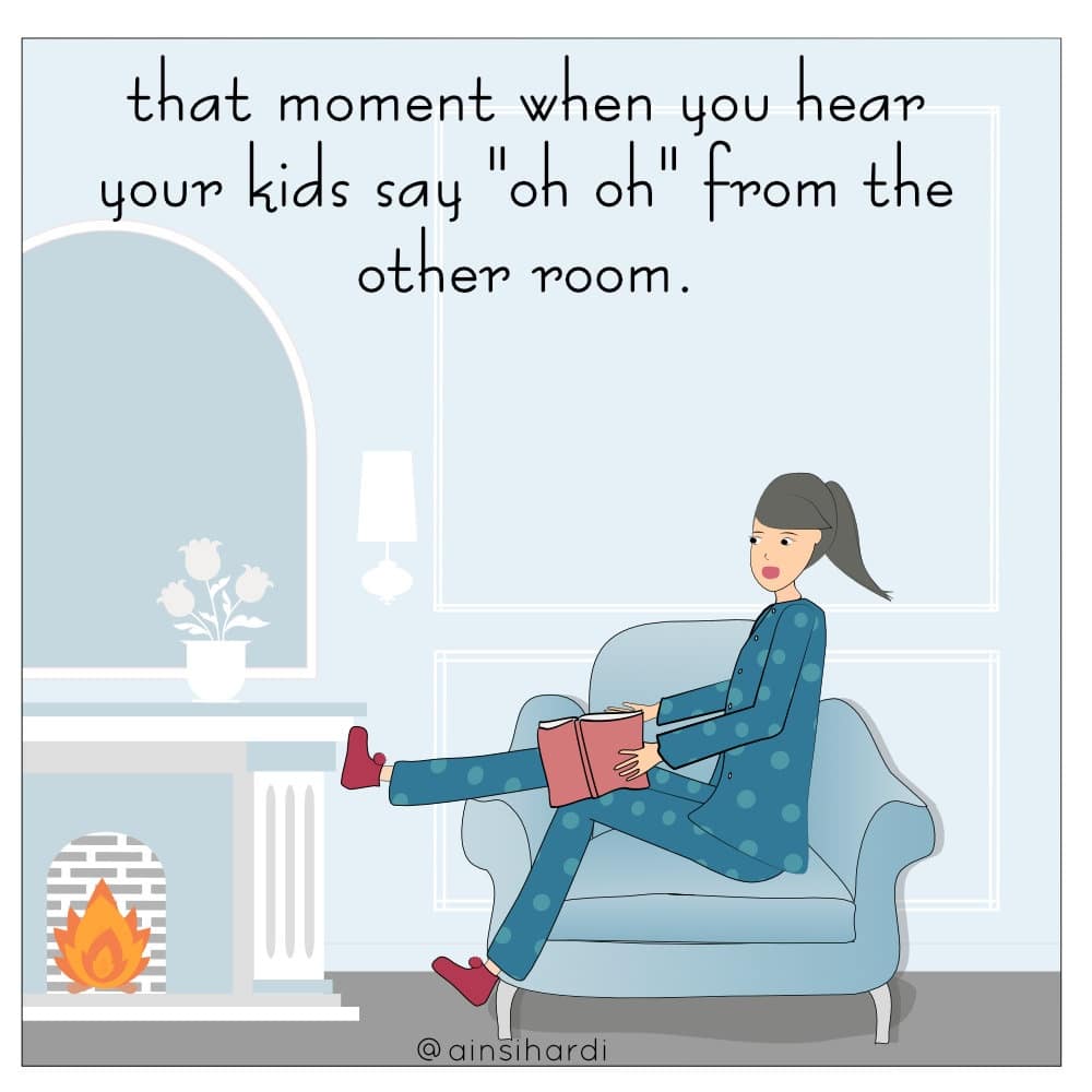 Maman oh oh meme: that moment when you (maman) are lounging on the sofa and hear oh oh from the other room