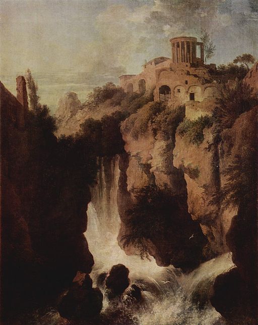 Painting of Temple of Sibylle in Parc des Buttes-Chaumont