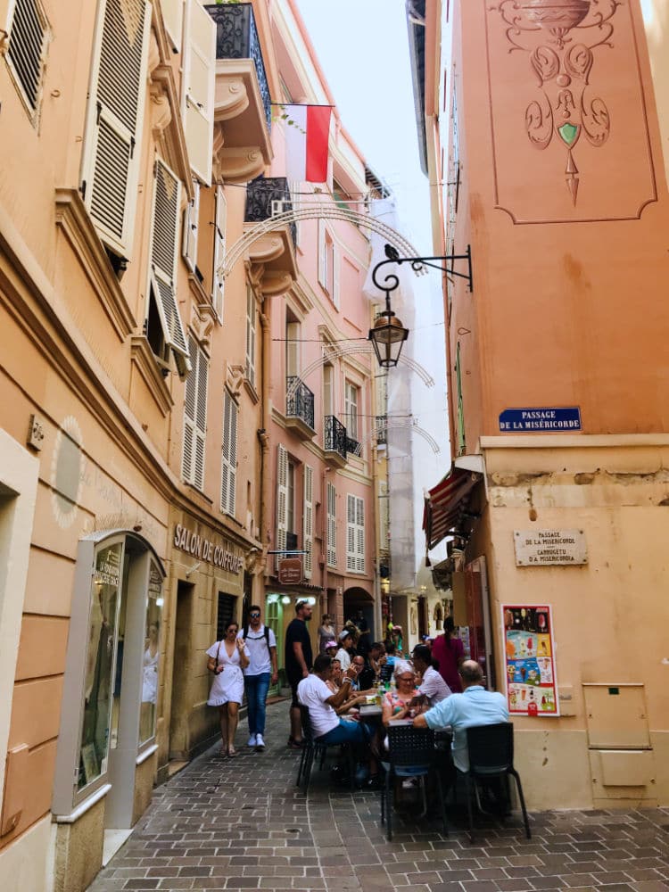 Old town with Monaco Flag