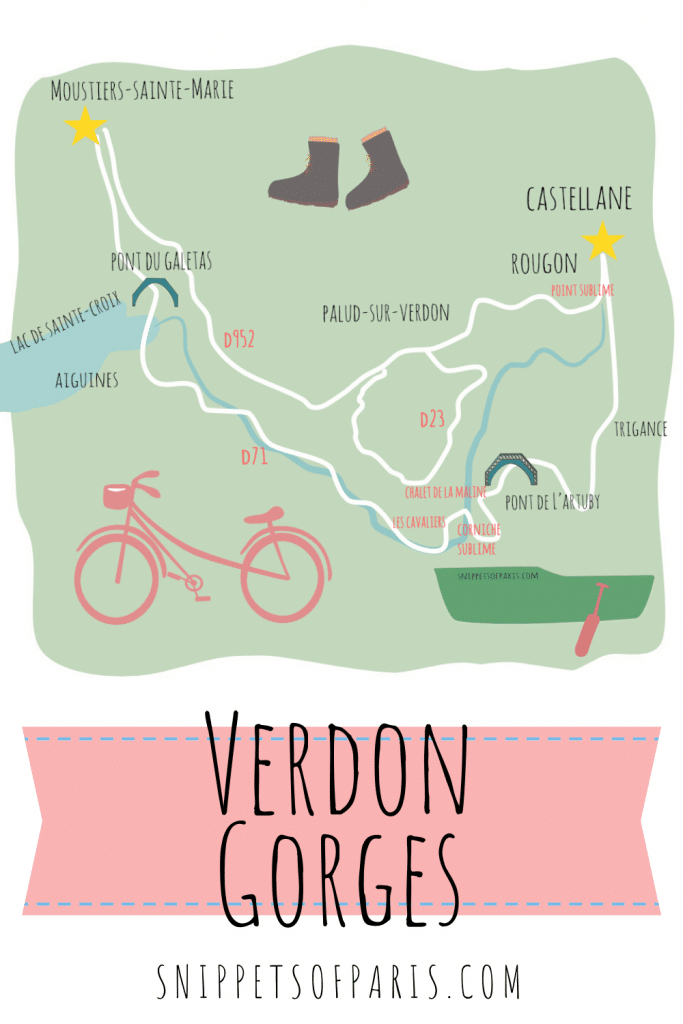 Verdon Gorges map