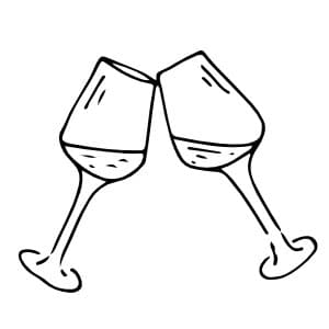 two wine glasses for tattoo