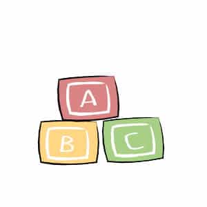 ABC blocks for baby illustration