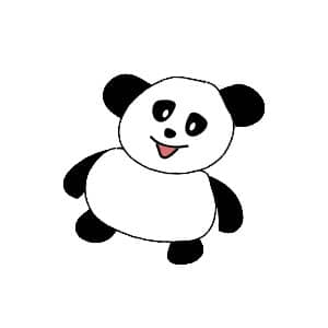 baby's first panda bear illustration