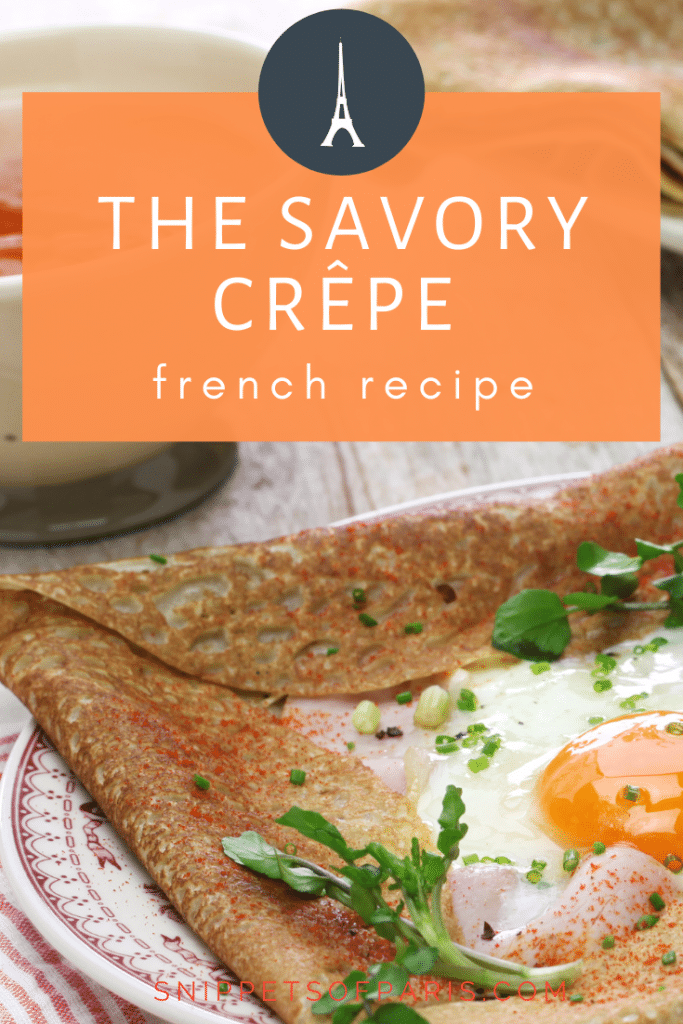 savory crepe - pin for pinterest