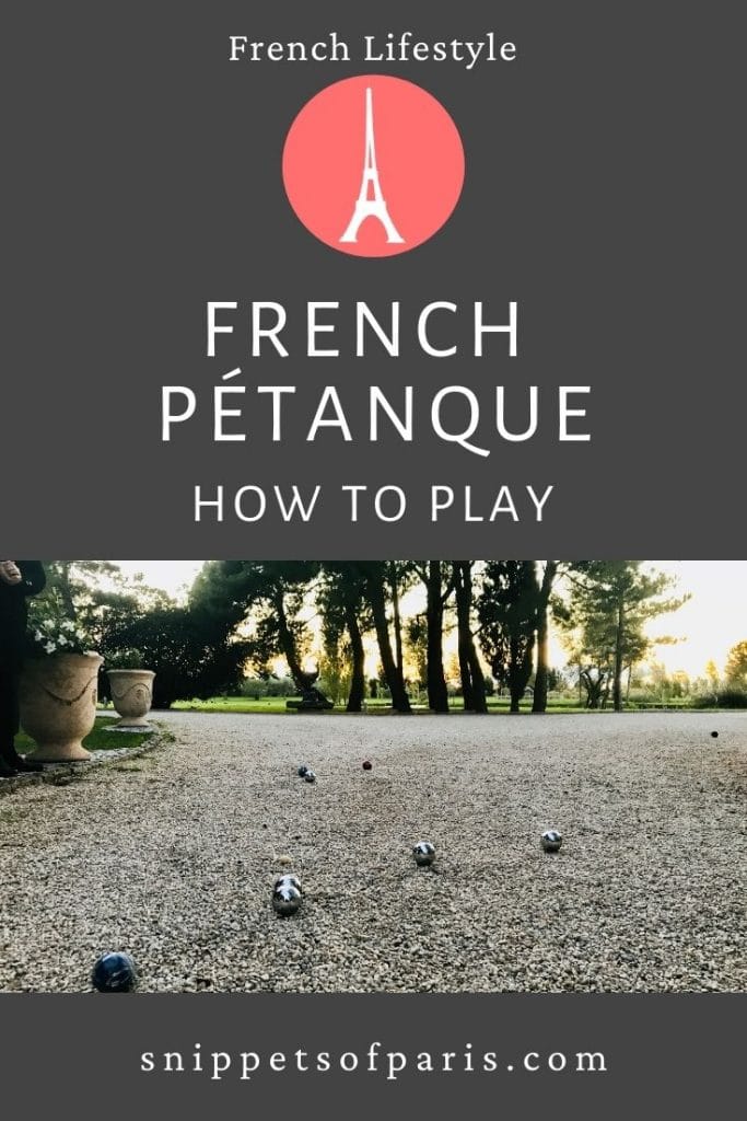playing petanque - pin for pinterest