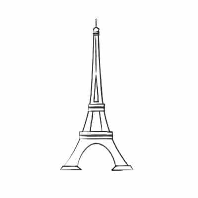 Eiffel tower for tattoo