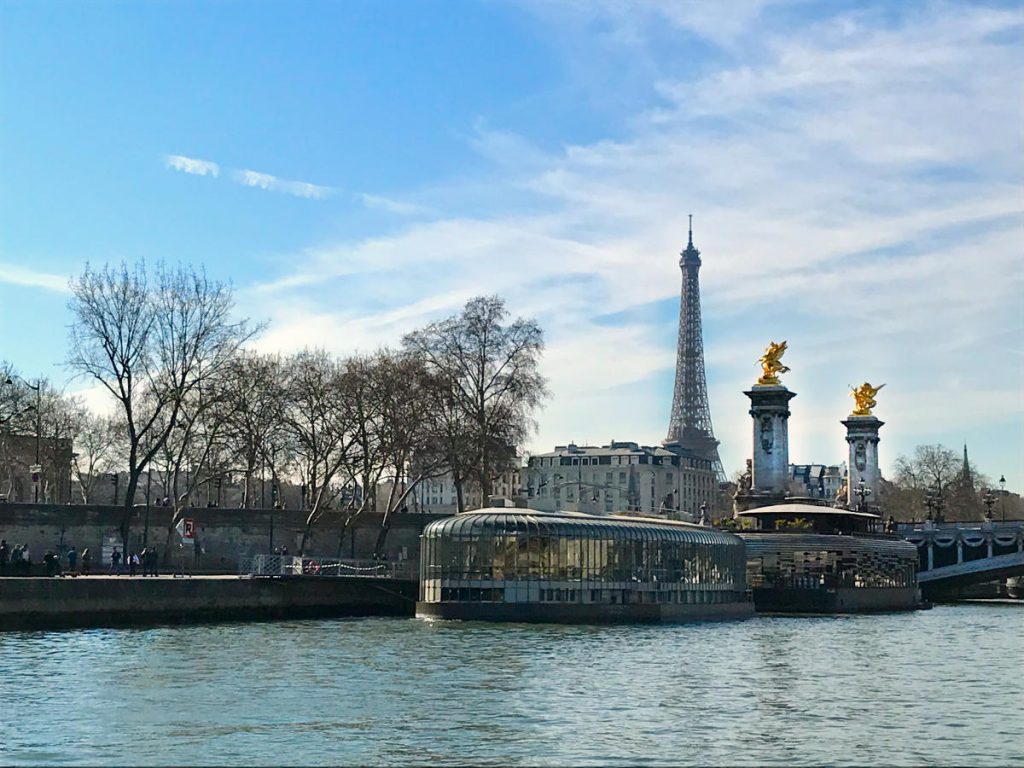 Eiffel tower from the Seine River