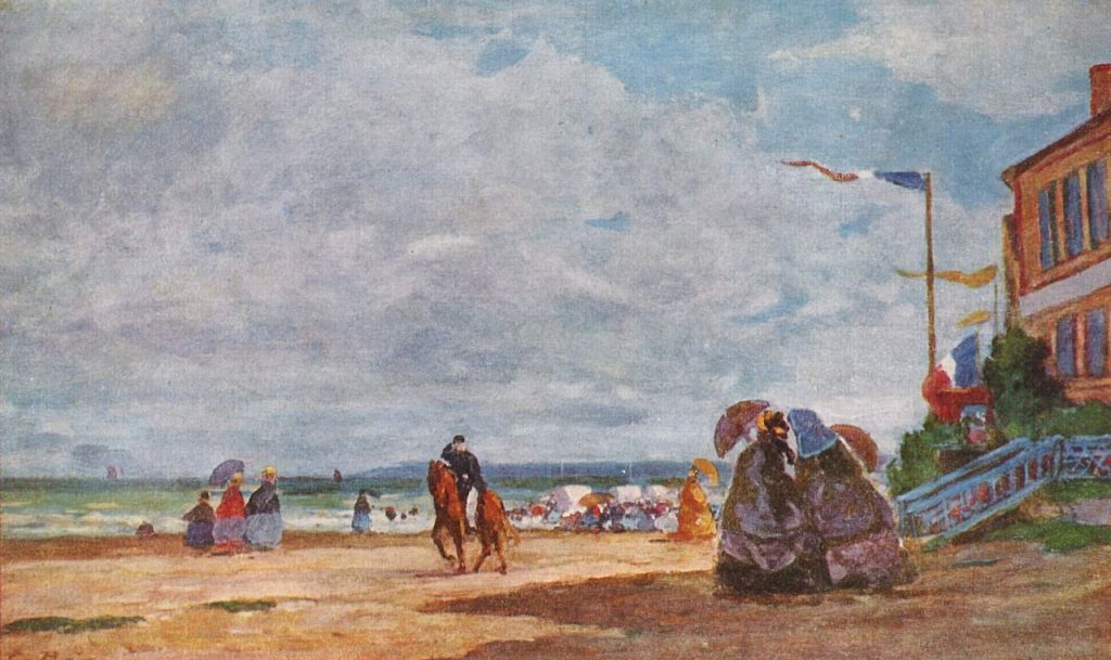 La Plache à Trouville (1863) by Eugene Boudin