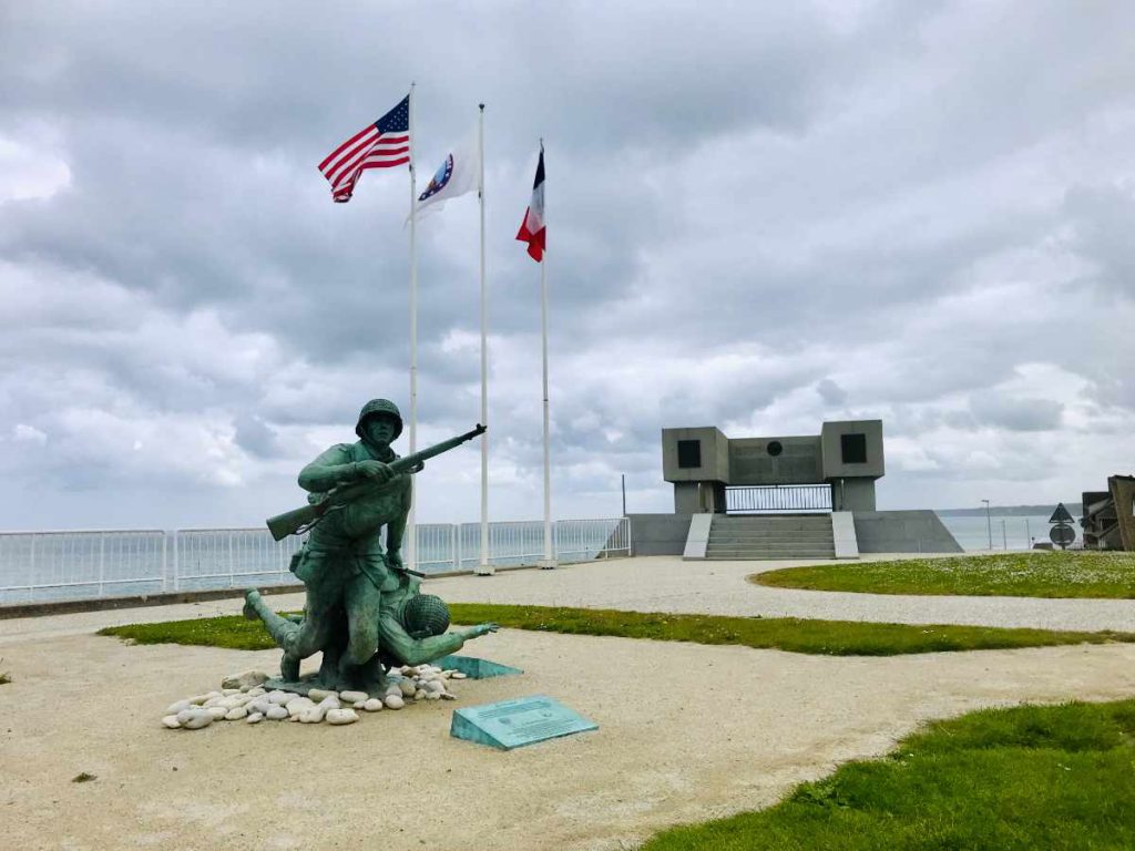 Memorial at Omaha beach in Normandy