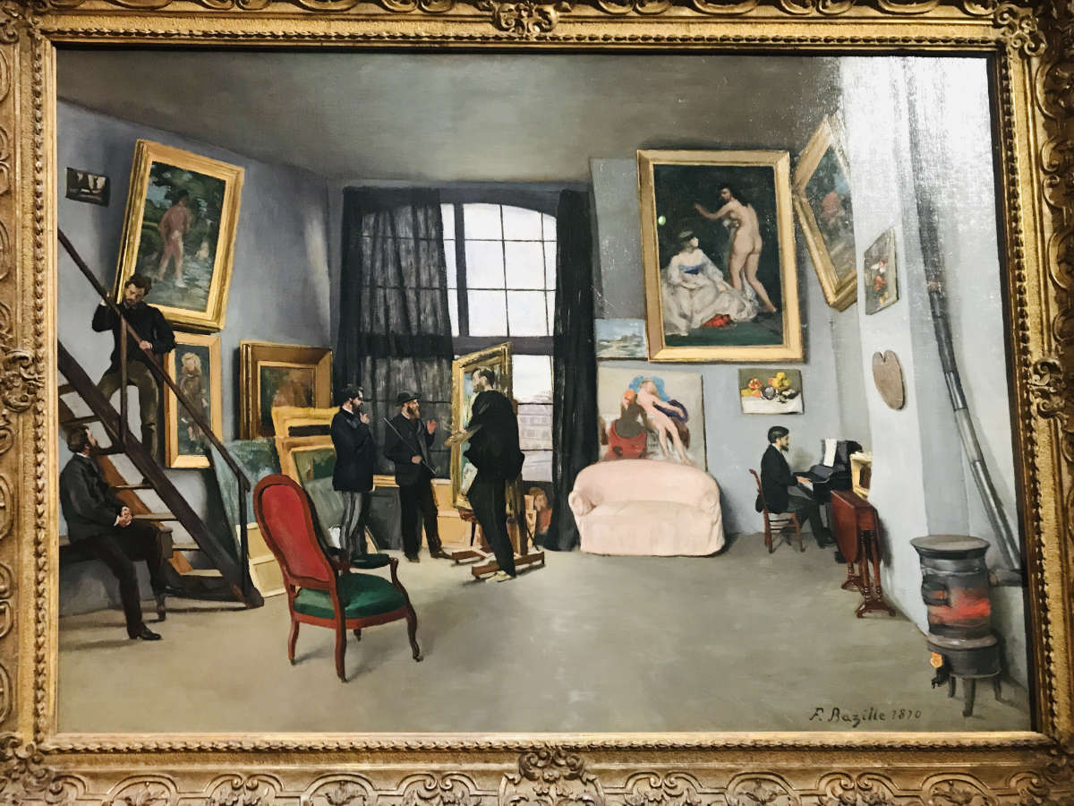 The Artists' studio - painting by Frédéric Bazille