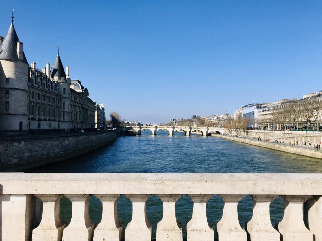 View from the Seine river in Paris