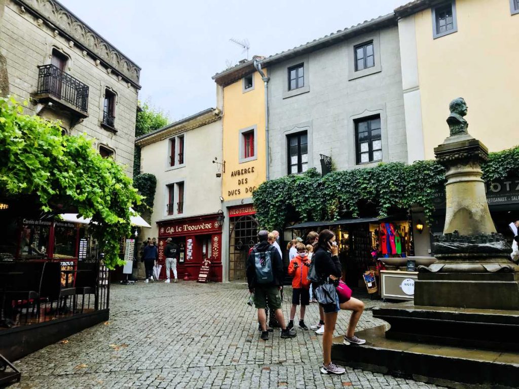 small square in cité de carcassonne