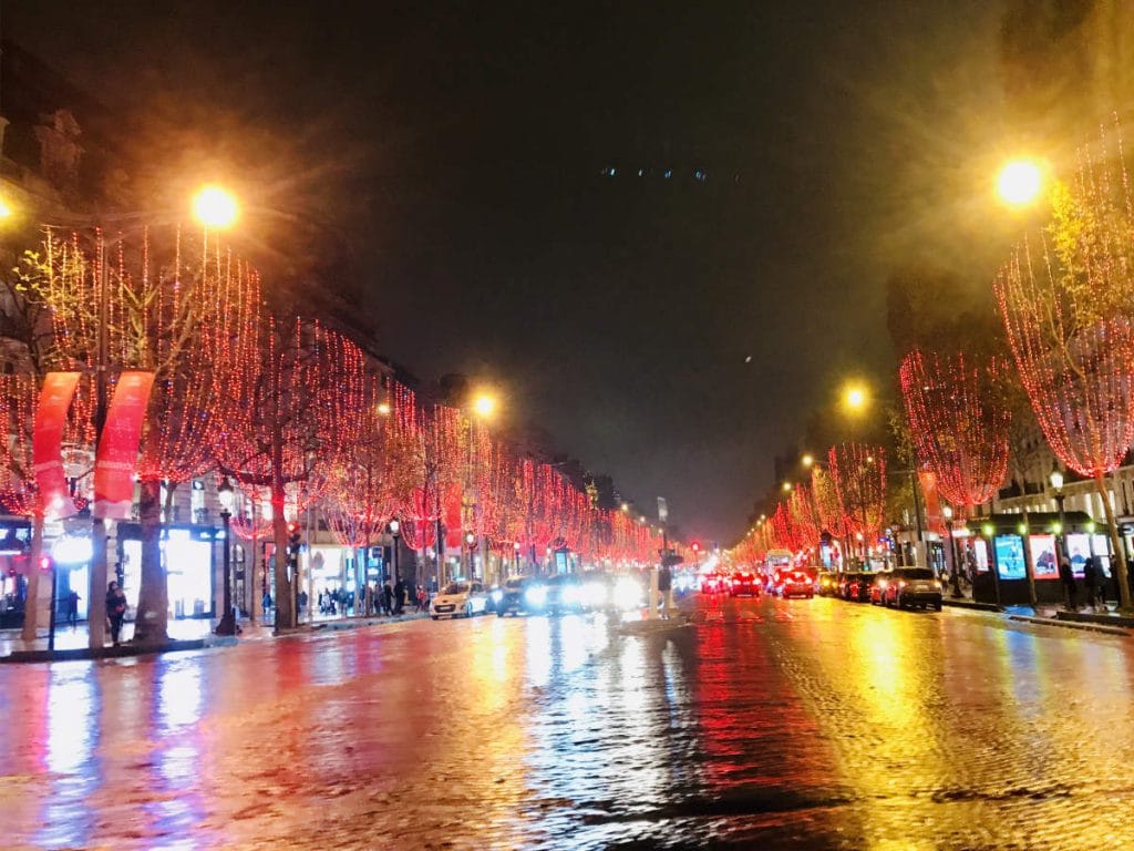 Champs Elysées at Christmas and New Year's eve