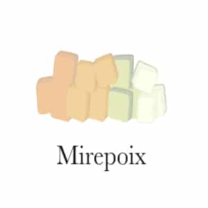 Mirepoix knife cuts
