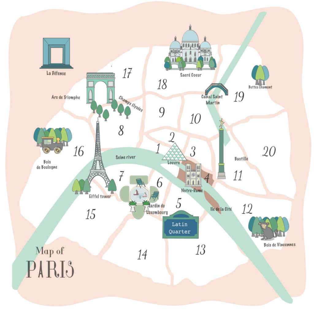 4th arrondissement on a map of Paris