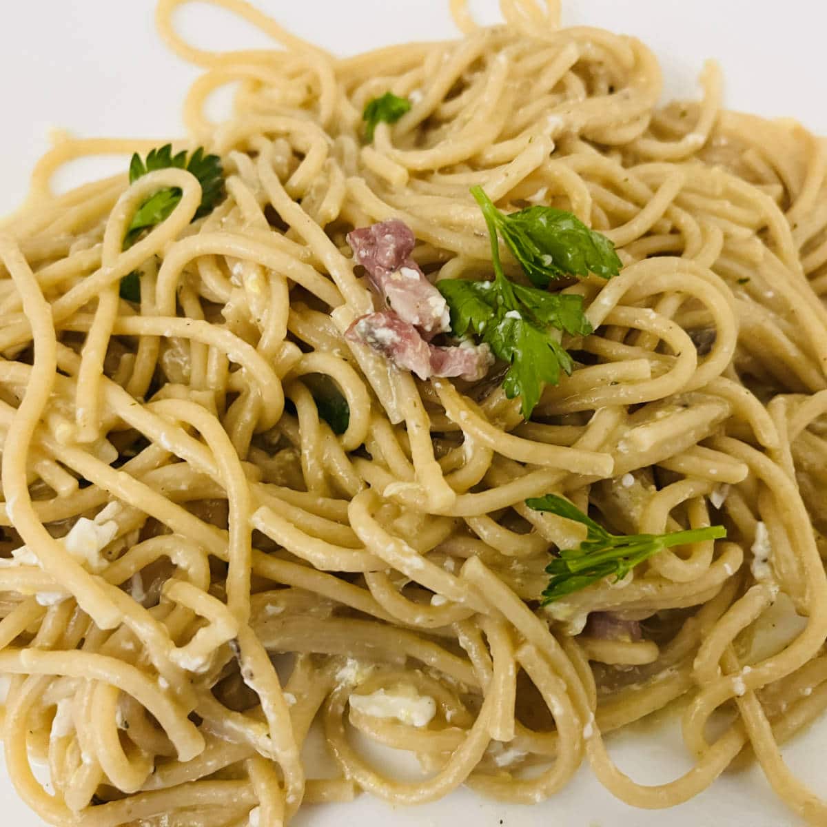 You are currently viewing French Carbonara pasta with Crême fraiche (Recipe)