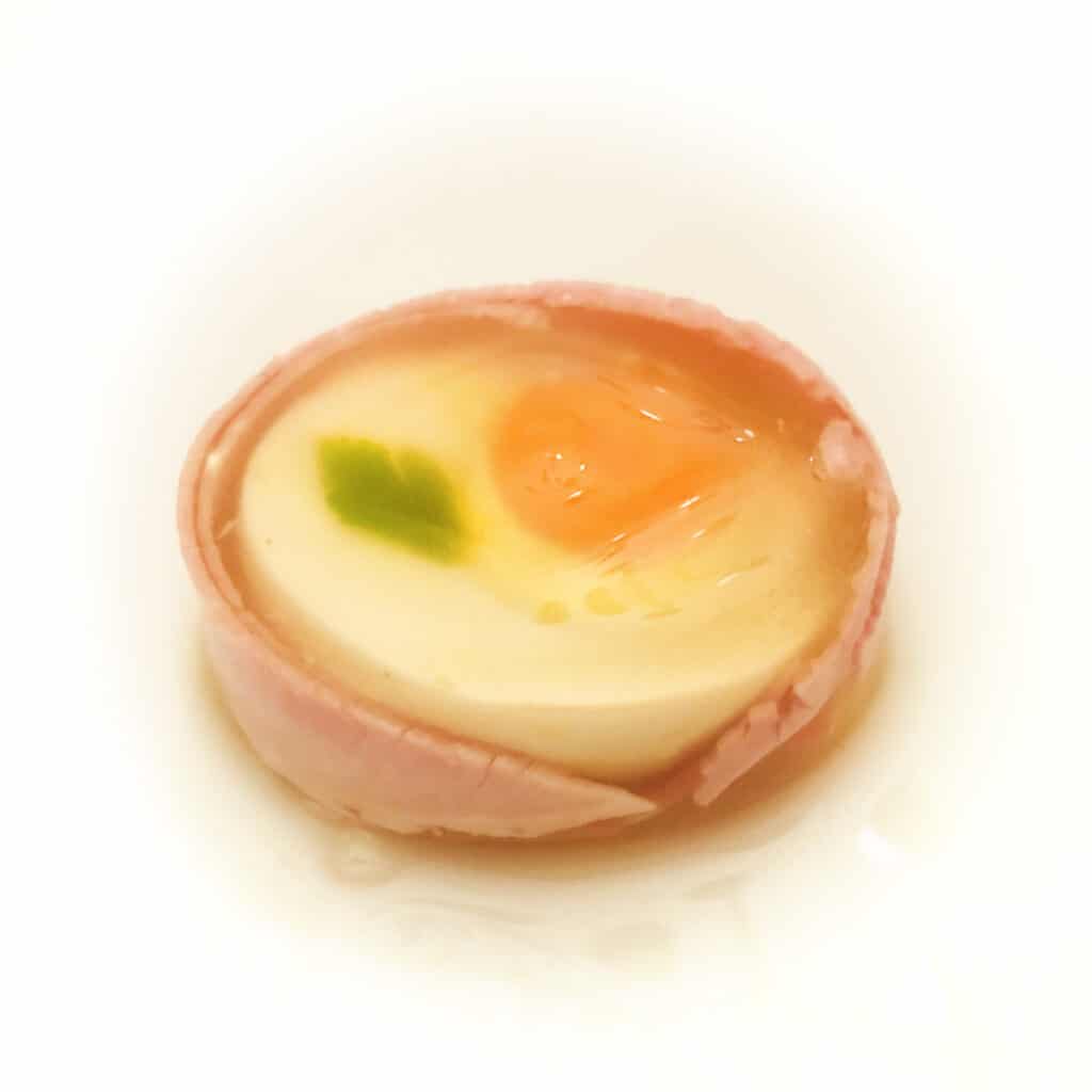 Aspic, a type of oeuf cocotte