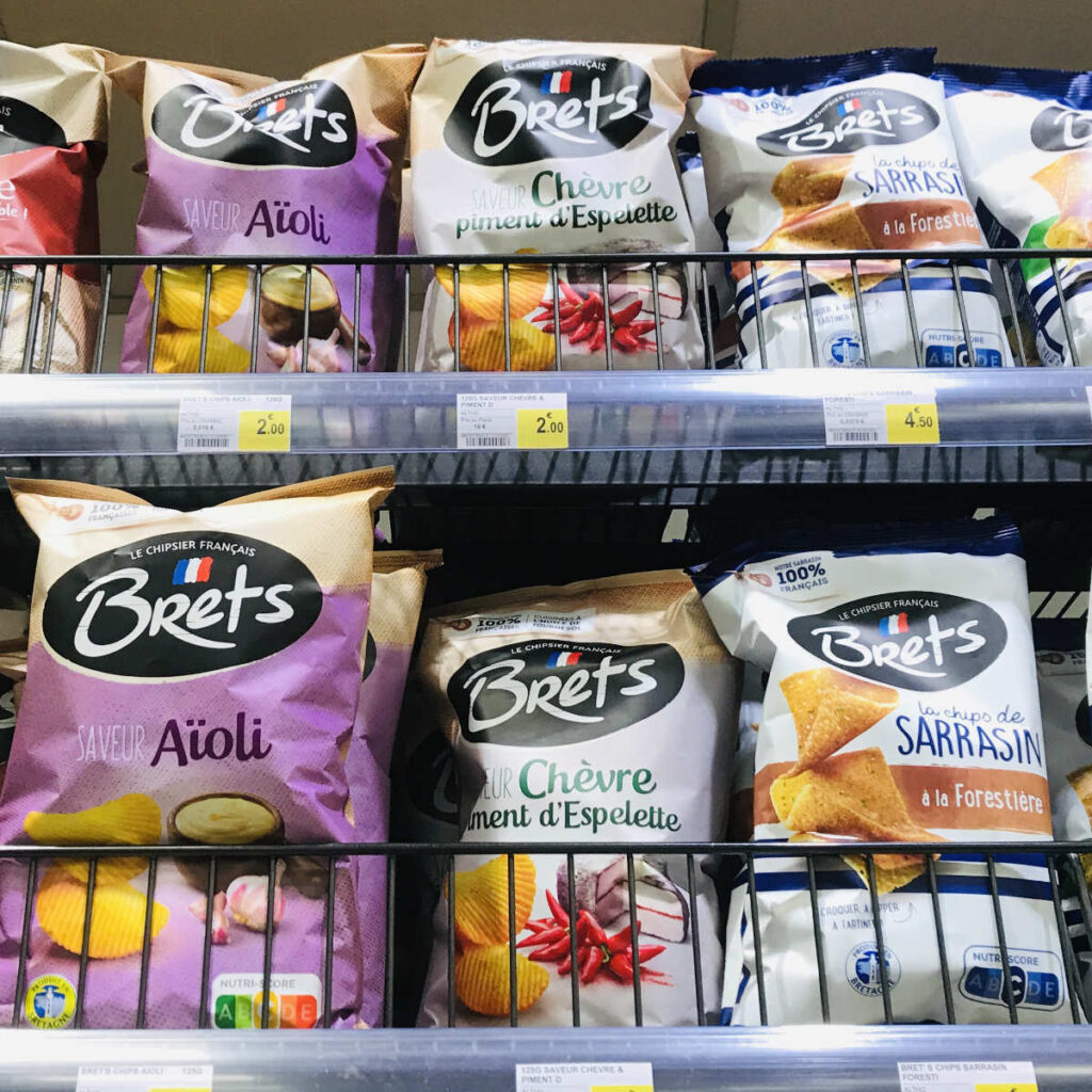 chips in a french grocery store