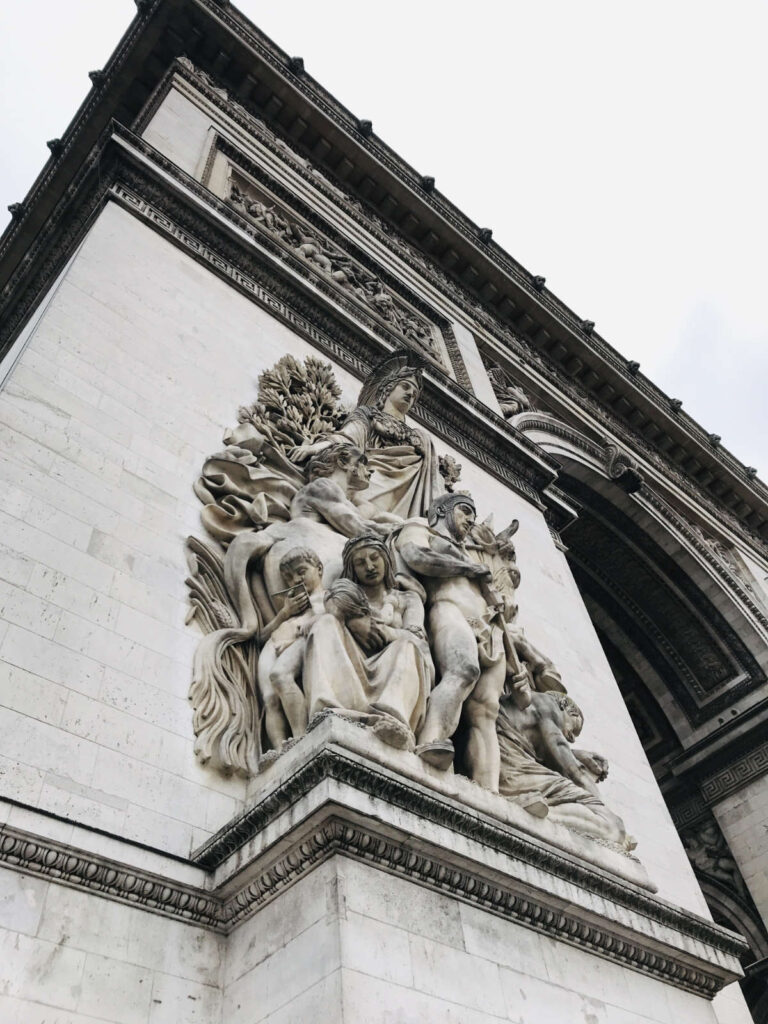 One of the pillars of the Arc de Triomphe