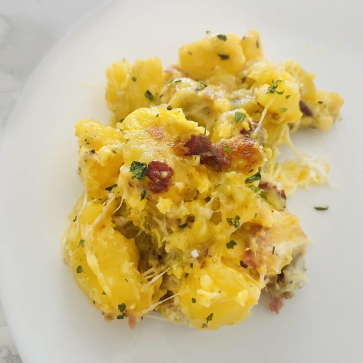 Potato egg scramble