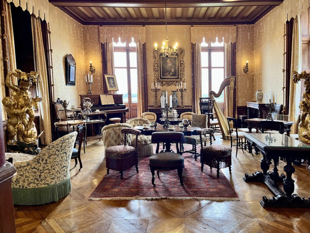 Reception room at Château de Chaumont-sur-Loire