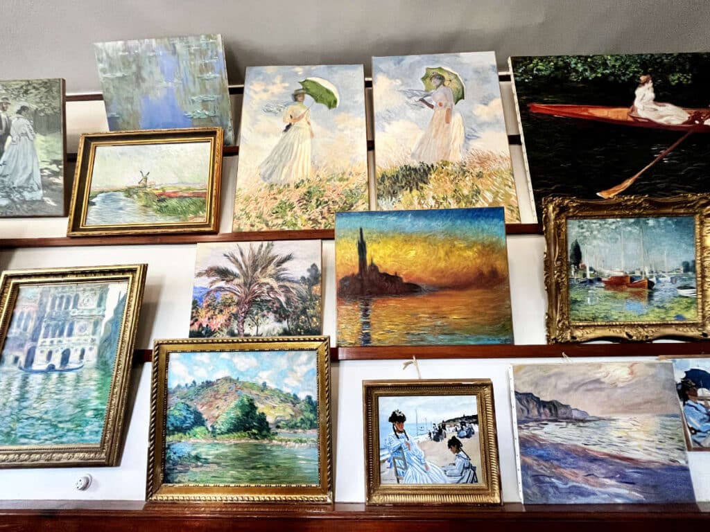 Paintings in Monet's studio