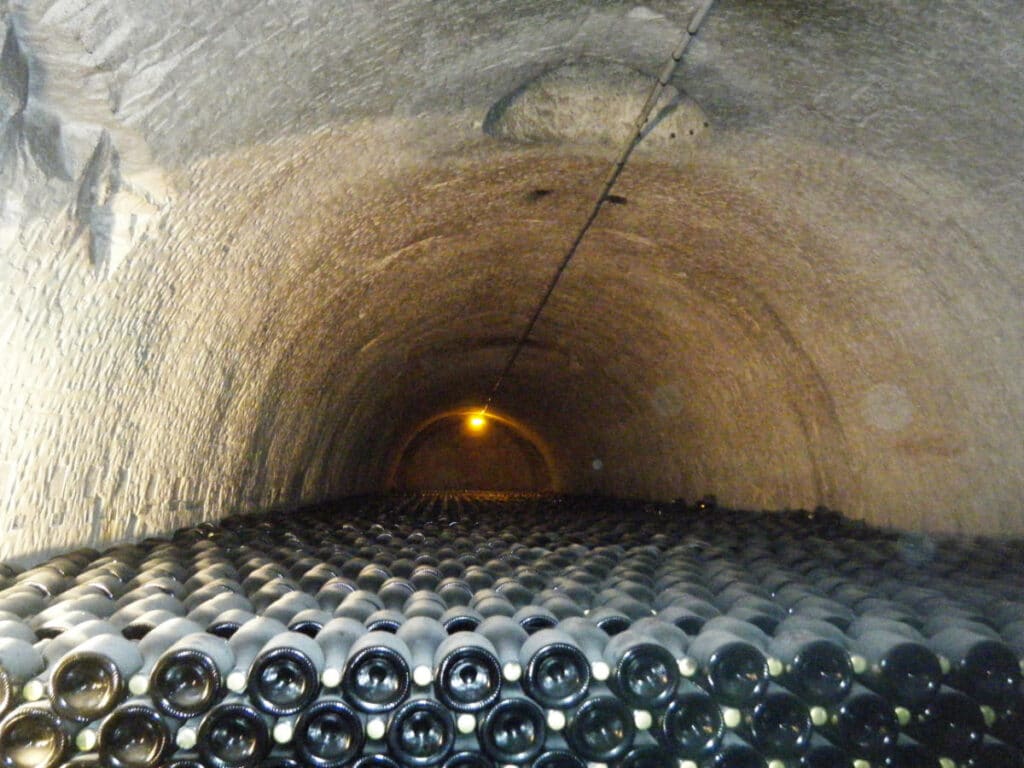 Champagne cave in Reims