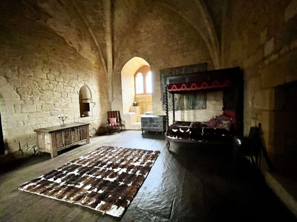 Richard the Lionheart bedroom at Château de Beynac